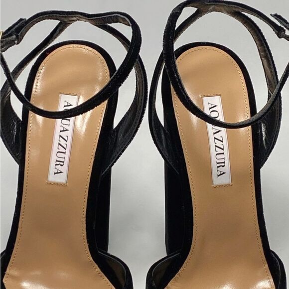 Aquazzura So High Velvet Platform Pumps size 39.5 - Picture 5 of 12